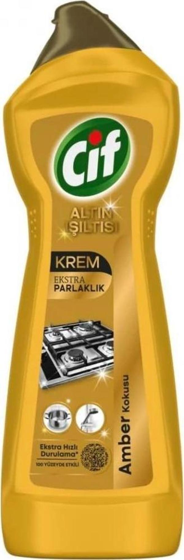Cif Krem Yüzey Temizleyici Altın Işıltısı Amber Kokulu 750 ml - Image 1