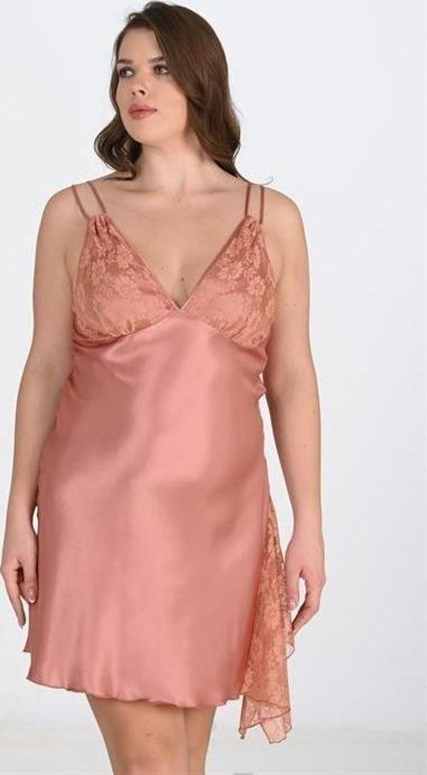 Arias Closet Büyük Beden Bakır Gecelik  2109 OZN-22666 - Image 1