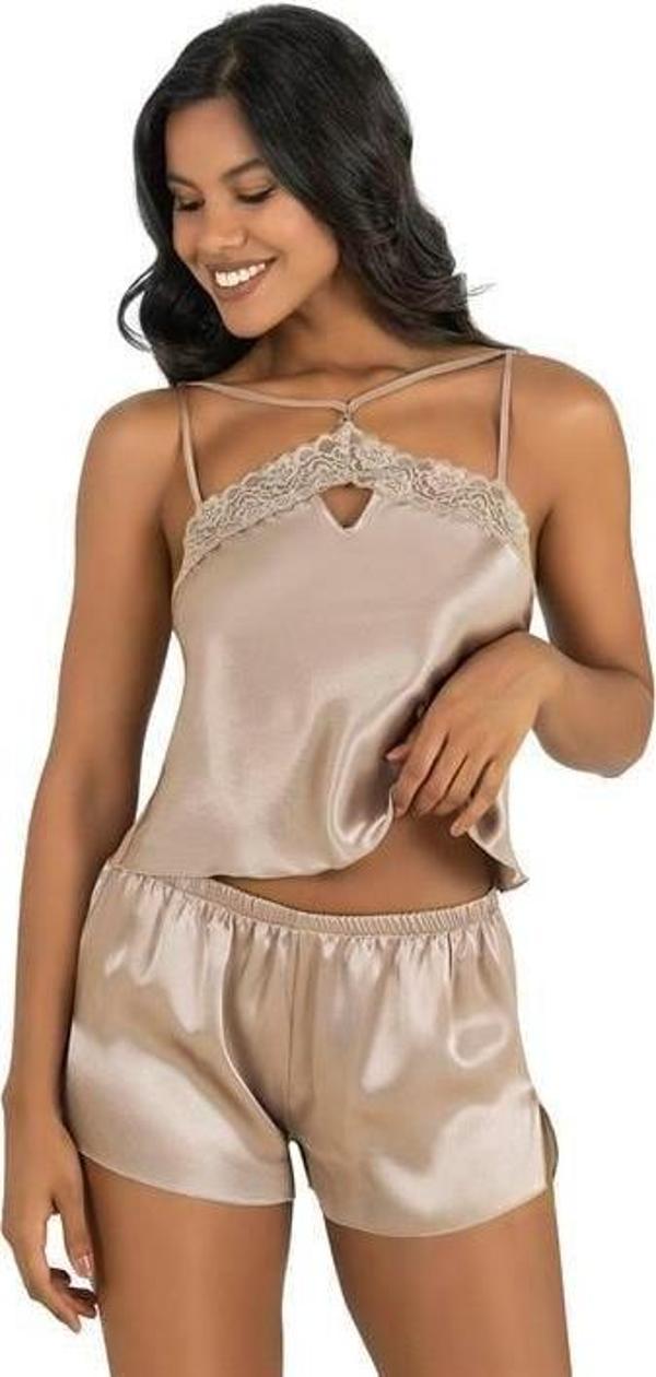 Arias Closet Taş Saten Şort Takımı OZN-22720 - Image 1