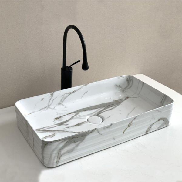 Lena E-2106M1 Tezgah Üstü Porselen Lavabo - Image 1