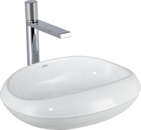 Lena Ey-4710 Tezgah Üstü Lavabo Parlak Beyaz - Image 1