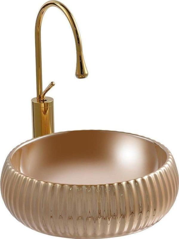 Lena Tezgahüstü Lavabo (Altın) E-4161A - Image 1