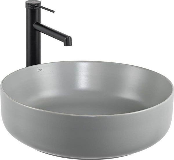 Lena Tezgah Üstü Lavabo (Mat Gri) E-W1201Mg - Image 1
