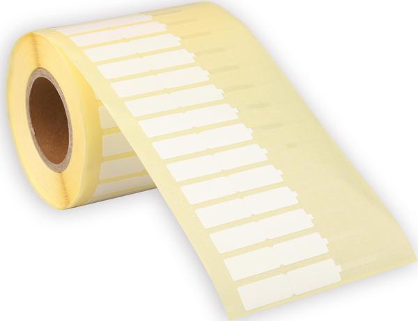 Kuyumcu ve Gözlük Etiketi Beyaz Şeffaf uçlu 10 mm X 76 mm ithal - Image 1