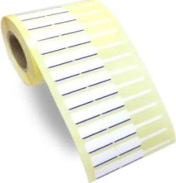 Kuyumcu ve Gözlük Etiketi Beyaz-Mavi Çizgili 10 mm X 76 mm ithal  - Image 1