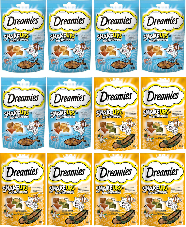 Dreamies Kedi Ödülü Shake Ups (Seafood &  Rockin Rooster) 55 gr x 12 Ad - Image 1