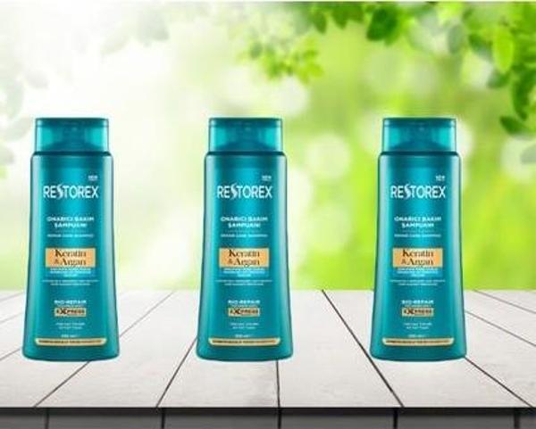 Restorex Keratin & Argan Şampuan 500 ml * 3 Adet - Image 1