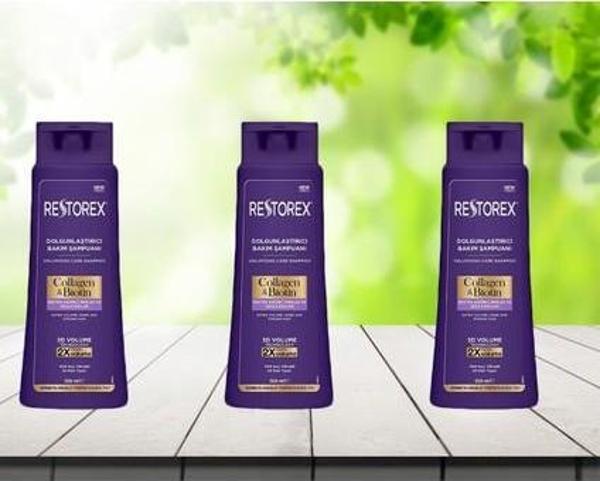 Restorex Collagen & Biotin Hacimsiz Saçlar Için Dolgunlaştırıcı Şampuan 500 ml * 3 Adet - Image 1