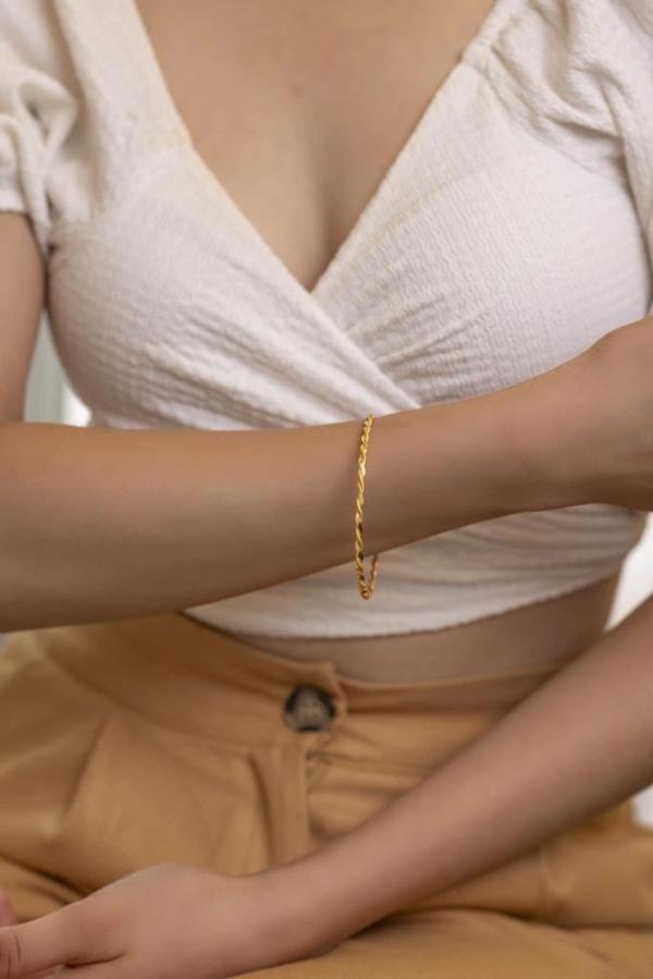 Yiğitbaşı Gold 22 Ayar İşçiliksiz 15 gr 2 Tel Burma Bilezik - Image 1