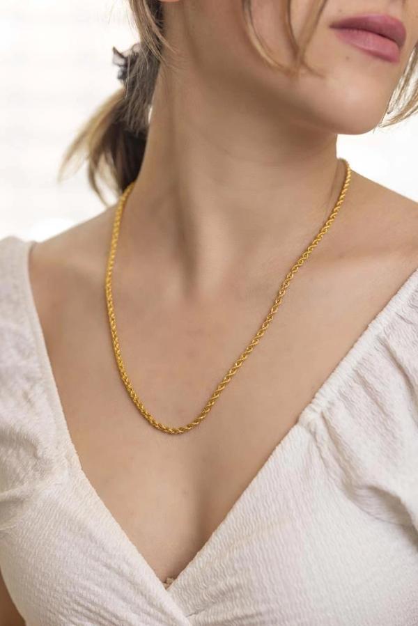 Yiğitbaşı Gold 22 Ayar Halat Kolye - Image 1
