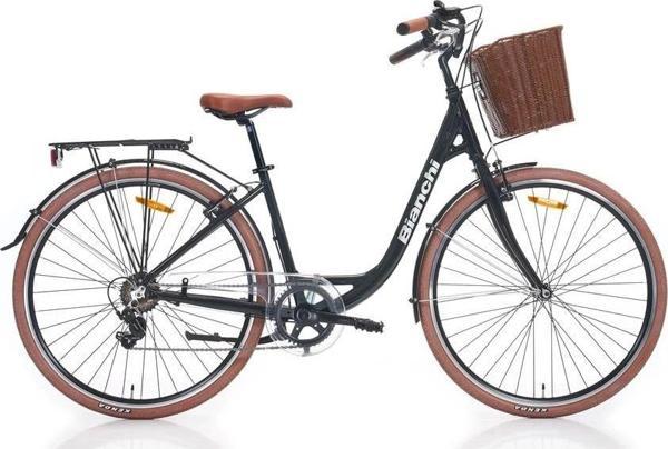 BIANCHI C281 KADIN ŞEHİR BİSİKLETİ 420H V 28 JANT 7 VİTES BLACK GREY GLOSSY - Image 1