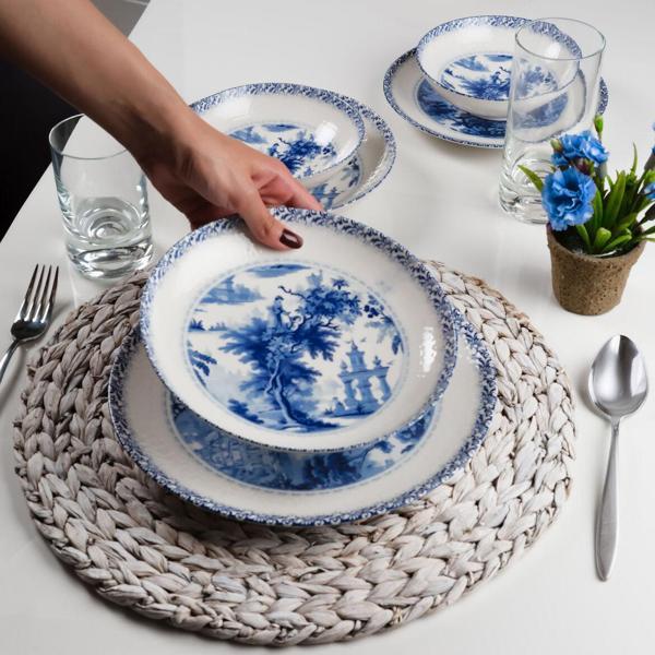 GÜRAL PORSELEN Camelia 24 Parça 6 Kişilik Yemek Takımı 3960 - Image 1