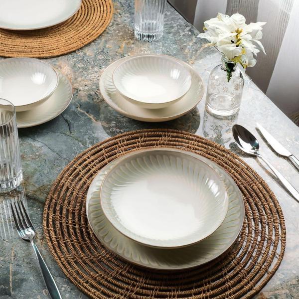 GÜRAL PORSELEN Camelia 24 Parça 6 Kişilik Yemek Takımı 39632 - Image 1