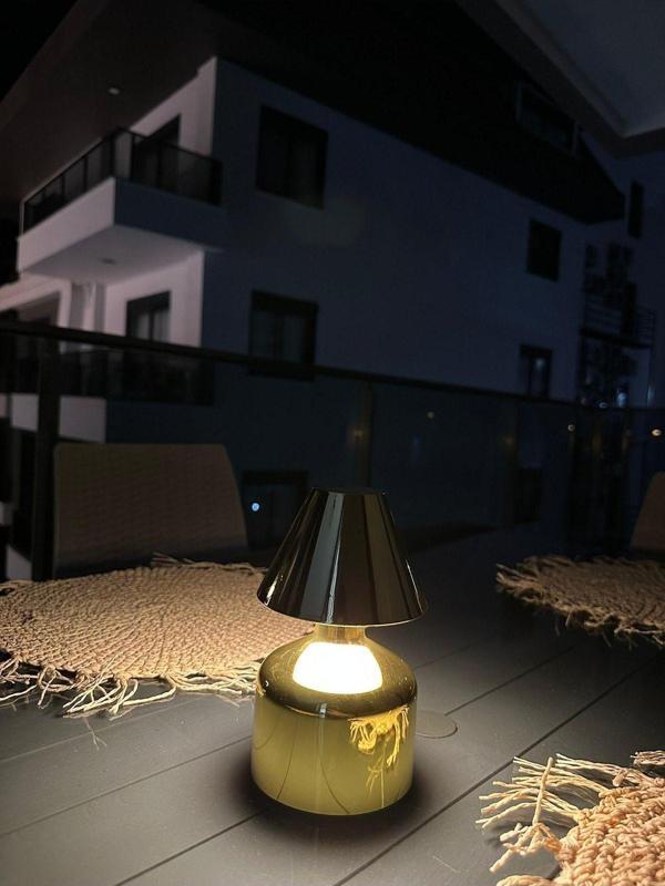 Elitled Dekoratif Mini Şarjlı Çok Işıklı Led Masa Lambası, Gold - Image 1