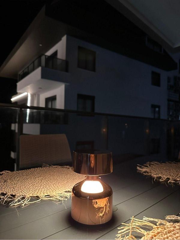 Elitled Dekoratif Mini Şarjlı Çok Işıklı Led Düz Masa Lambası, Rose Gold - Image 1
