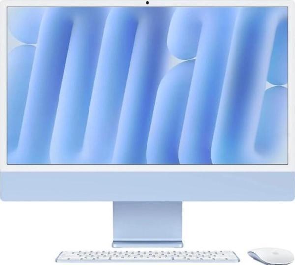 iMac M4 Mavi MWV13TU/A 16 GB 256 GB SSD 10C GPU 24" 4.5K All in One PC - Image 1