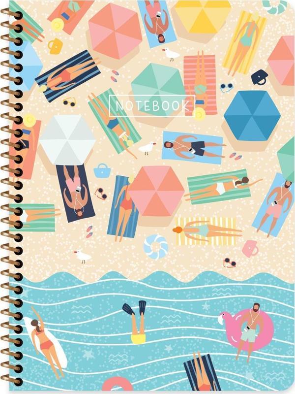 Keskin 16,5 x 22,5 Çizgili Spiralli Mevsimler Defter - Yaz - Image 1