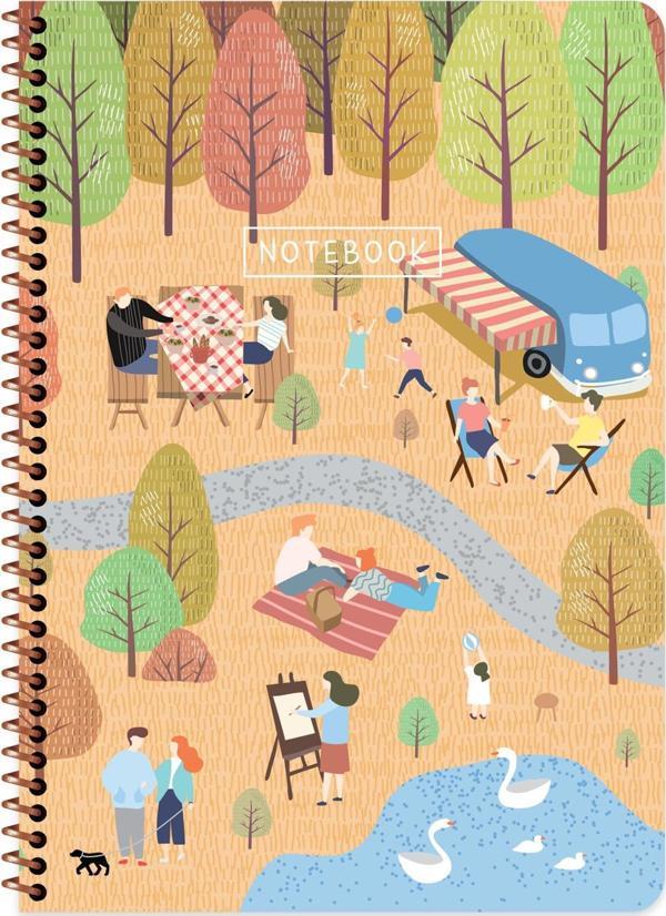 Keskin 16,5 x 22,5 Çizgili Spiralli Mevsimler Defter - Sonbahar - Image 1