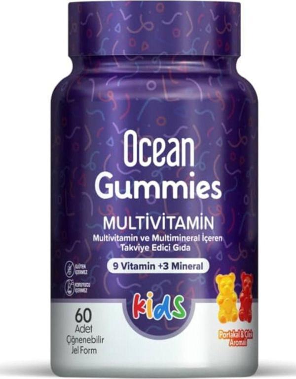 OCEAN SMART GUMMIES MULTİVİTAMİN 60 ADET ÇİĞNENEBİLİR JEL FORM - Image 1