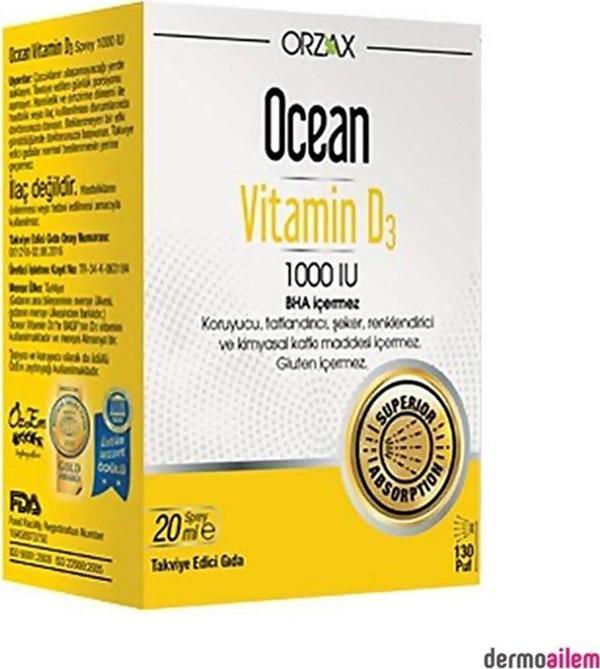 Ocean Vitamin D3 1000 IU Sprey 20 ml - Image 1