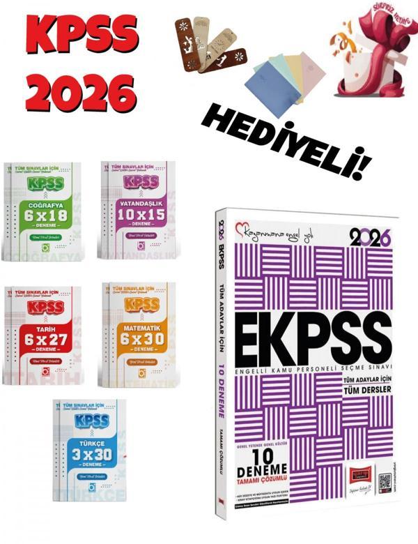 2026 EKPSS Çözümlü Deneme Seti 41 Deneme Seti 6 Kitap Bigelio ve Yargı Yayınları - Bi bigelio - Image 1