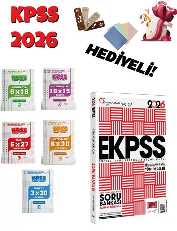 2026 EKPSS Çözümlü Soru Bankası ve Deneme Seti 6 Kitap Bigelio ve Yargı Yayınları - Bi bigelio - Image 1