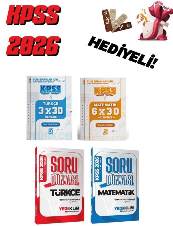 2026 KPSS - AGS Genel Yetenek Tüm Dersler Soru Bankası ve Deneme Seti 4 Kitap Bigelio ve Yediiklim Y - Bi bigelio - Image 1