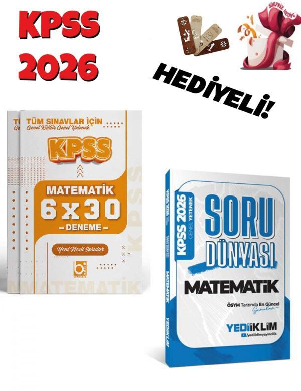 2026 KPSS Genel Yetenek Matematik Soru Dünyası ve Deneme Seti 2 Kitap Bigelio ve Yediiklim Yayınları - Bi bigelio - Image 1