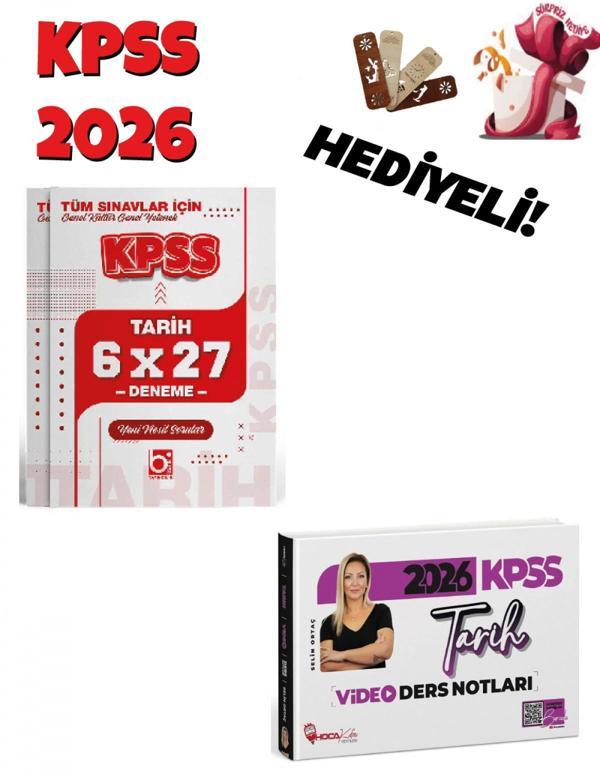2026 KPSS Tarih Video Ders Notları ve Deneme Seti 2 Kitap Bigelio ve Hoca Kafası Yayınları - Bi bigelio - Image 1