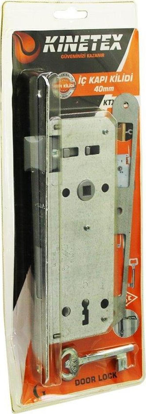 İÇ KAPI   ODA  KİLİT  40MM   ÇELİK GALVENİZ KAPLAMA GÖVDE   PİRİNÇ - NİKEL MATERYALLER  KTX-2239 (2818) - Image 1
