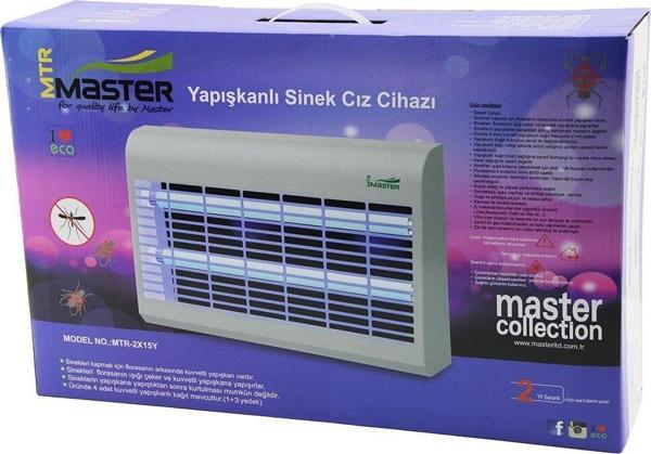 MASTER MTR-2X15Y  YAPIŞKANLI  SİNEK ÖLDÜRÜCÜ CIZ CİHAZI MAKİNE 30W 2PCS LED FLORESAN 100M2 ETKİLİ 47.5X9.5X29CM (2818) - Image 1