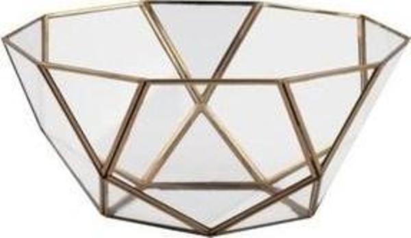 Altın Cam Kase (25 x 11 Cm) - Image 1