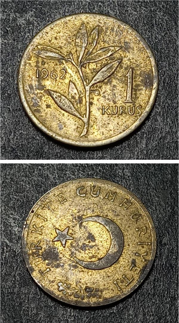 Escoines Koleksiyon 399636873412e83afb 1 Kuruş 1962 Eski Madeni Para - Image 1