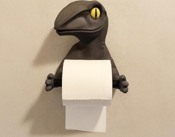 Dinozor Tasarımlı Tuvalet Kağıdı Tutucu Dekor - Image 1