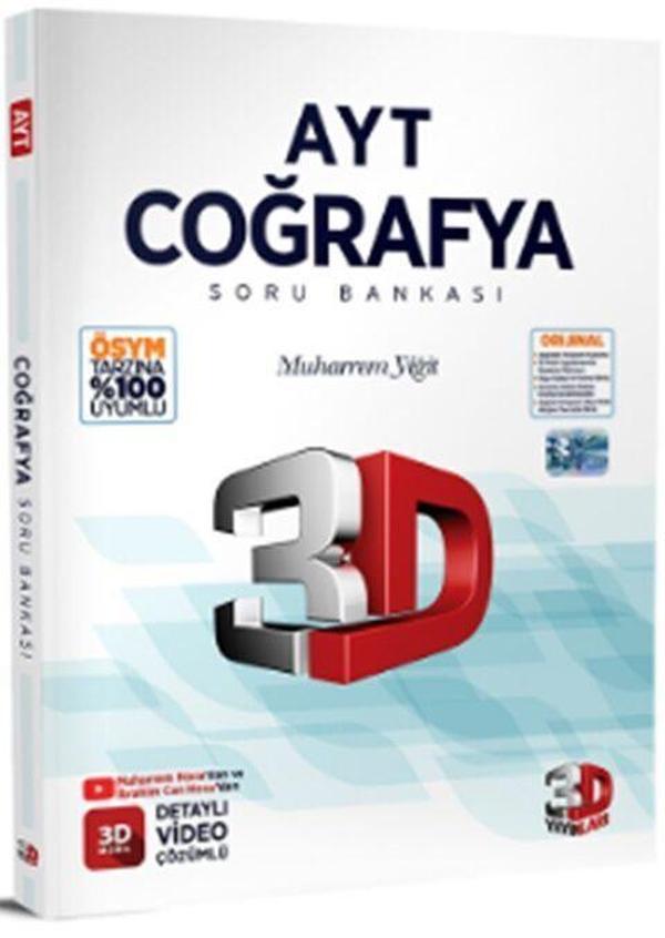 3D Yayınları AYT Coğrafya Soru Bankası - 3D Yayınları - Image 1