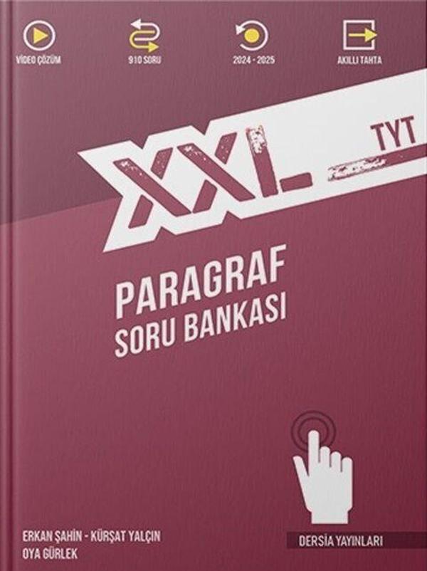 Dersia Yayınları TYT XXL Türkçe Paragraf Soru Bankası Güncel Baskı - Dersia Yayınları - Image 1