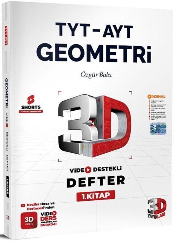 3D Yayınları TYT AYT Geometri Video Destekli Defter - 3D Yayınları - Image 1
