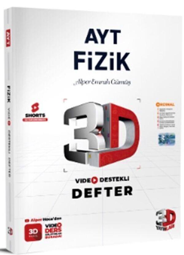 3D Yayınları AYT Fizik Video Destekli Defter - 3D Yayınları - Image 1