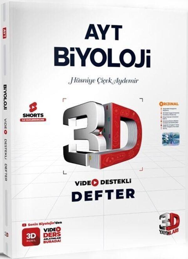 3D Yayınları AYT Biyoloji Video Destekli Defter - 3D Yayınları - Image 1