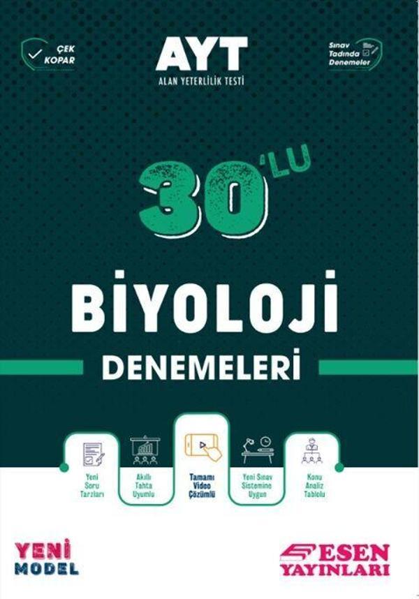 Esen Yayınları AYT Biyoloji 30 lu Deneme - Esen Yayınları - Image 1