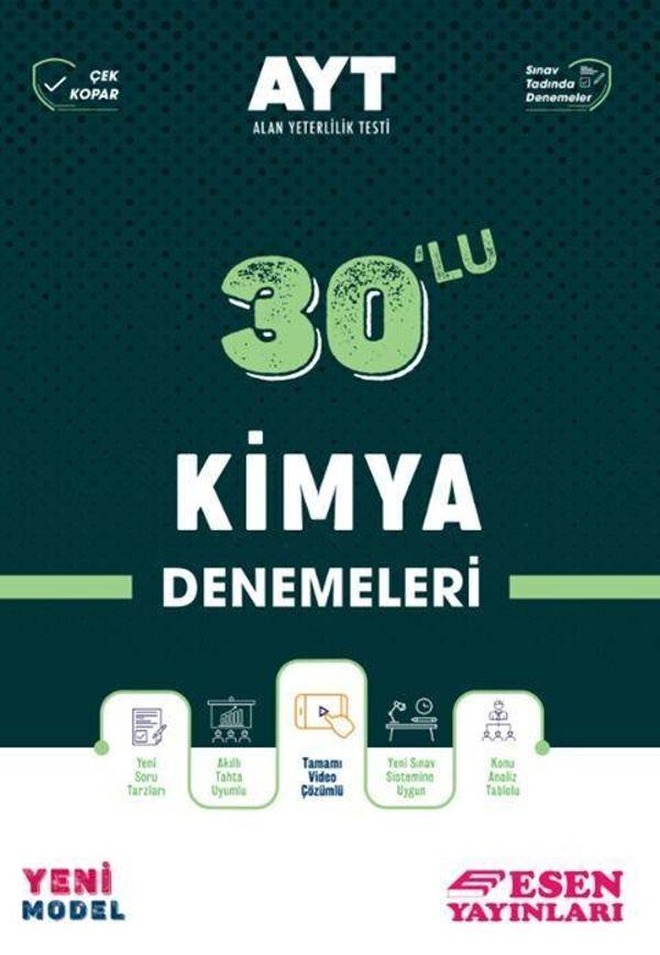 Esen Yayınları AYT Kimya 30 lu Deneme - Esen Yayınları - Image 1