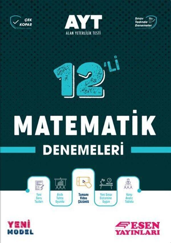Esen Yayınları AYT Matematik 12 li Deneme - Esen Yayınları - Image 1