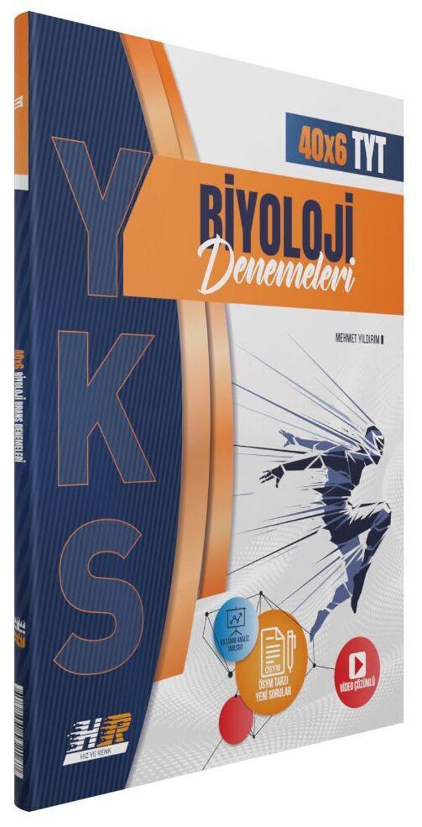 Hız ve Renk Yayınları TYT Biyoloji 40 x 6 Denemeleri - Hız ve Renk Yayınları - Image 1