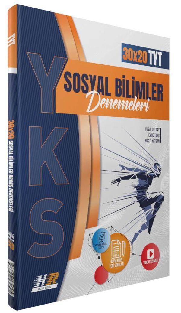Hız ve Renk Yayınları TYT Sosyal Bilimler 30 x 20 Denemeleri - Hız ve Renk Yayınları - Image 1