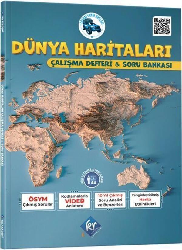 KR Akademi Coğrafyanın Kodları Dünya Haritaları Çalışma Defteri ve Soru Bankası - KR Akademi - Image 1