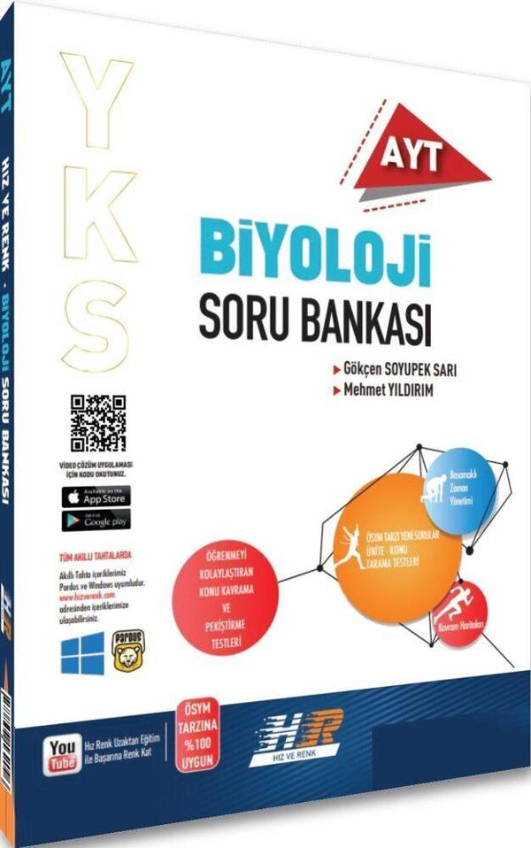 Hız ve Renk Yayınları AYT Biyoloji Soru Bankası - Hız ve Renk Yayınları - Image 1