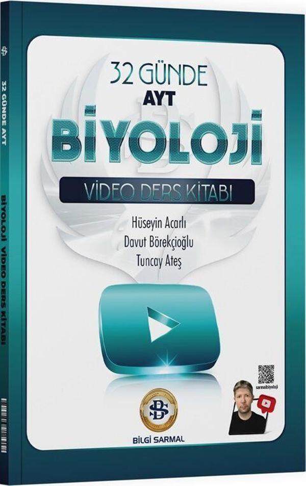 Bilgi Sarmal AYT Biyoloji 32 Günde Video Ders Kitabı - Bilgi Sarmal Yayınları - Image 1