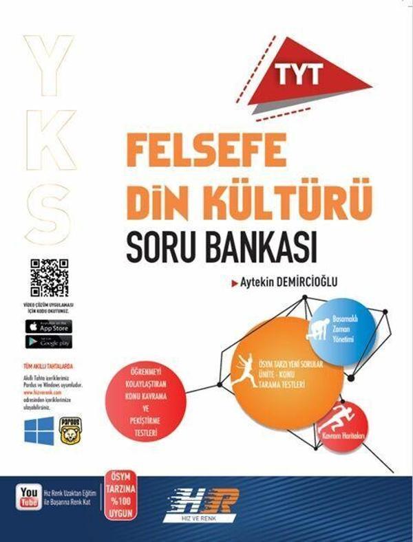 Hız ve Renk TYT Felsefe Din Kültürü Soru Bankası - Hız ve Renk Yayınları - Image 1