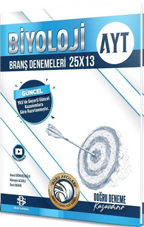 Bilgi Sarmal AYT Biyoloji 25 x 13 Branş Denemeleri - Bilgi Sarmal Yayınları - Image 1