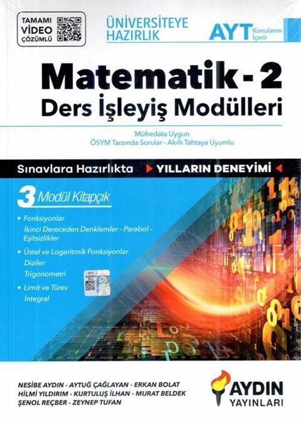 Aydın Yayınları AYT Matematik Üniversiteye Hazırlık Ders İşleyiş Modülleri 2. Kitap - Aydın Yayınları - Image 1